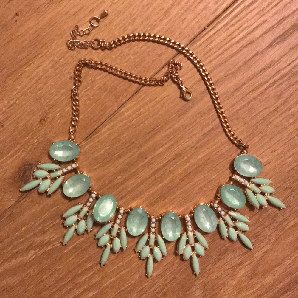 Mint Bejeweled Necklace